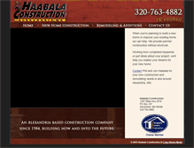 Tablet Screenshot of haabalaconstruction.com